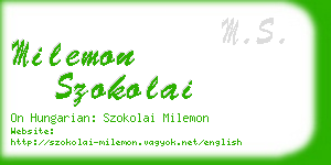 milemon szokolai business card